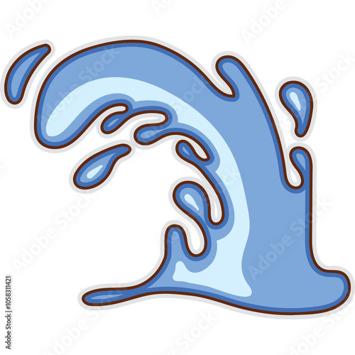 Water Splash Sticker