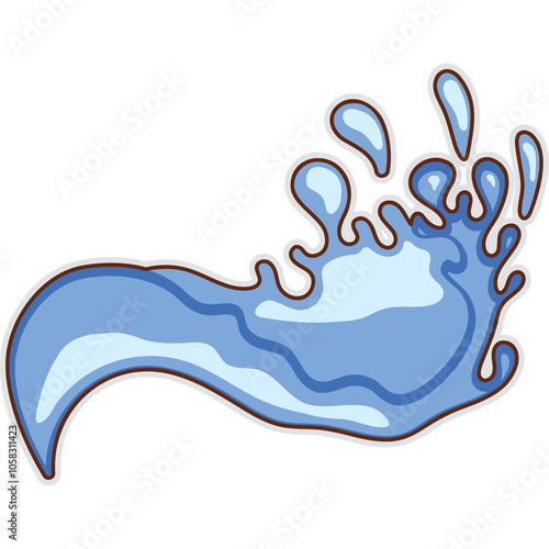 Water Splash Sticker