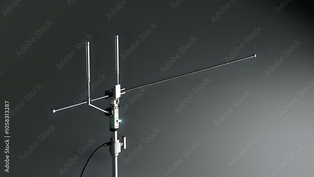 Wireless Router Antenna on Black Background Wireless Router Antenna on Black Background