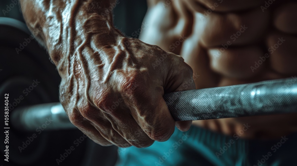 A close-up of s abs, perfectly defined and A close-up of s abs, perfectly defined and