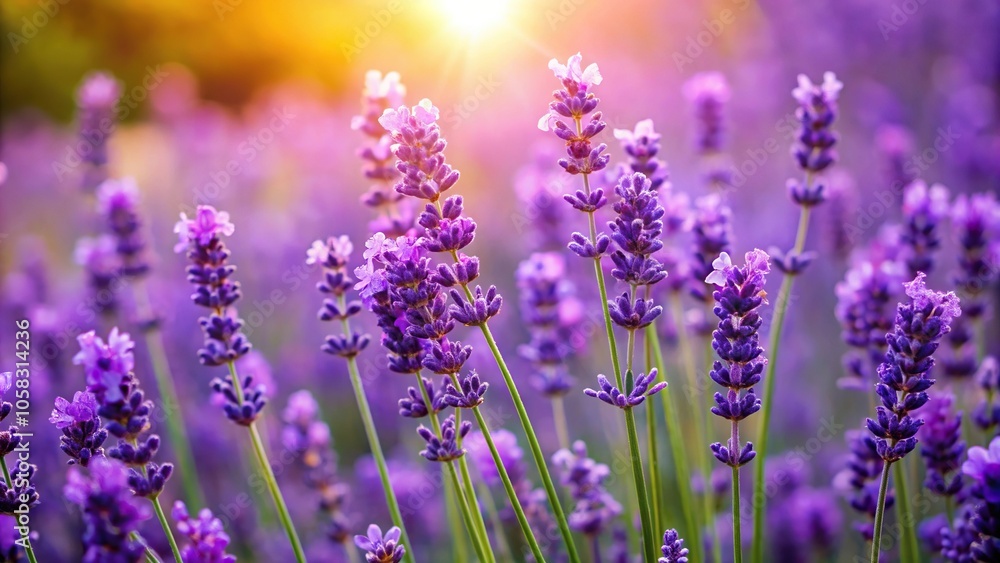 Close-up of purple lavender flowers on a natural background, floral, purple, lavender, garden, petals Close-up of purple lavender flowers on a natural background, floral, purple, lavender, garden, petals