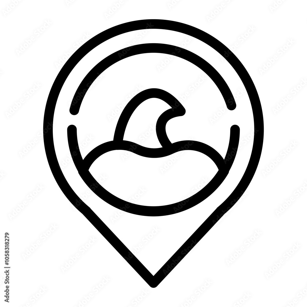 sea location icon sea location icon