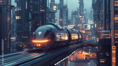 A futuristic city with autonomous systems powered by Google