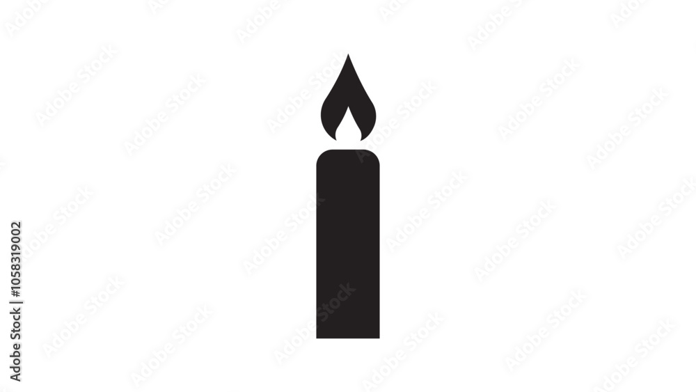 burning candle isolated on white background burning candle isolated on white background