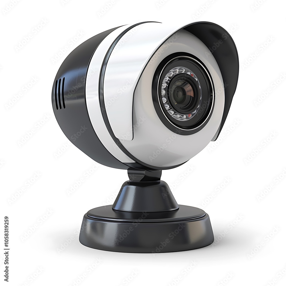 Webcam isolated on white background. 3D rendering. Webcam isolated on white background. 3D rendering.