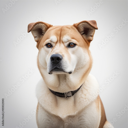 Brown and white adult dog