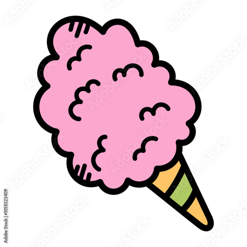 Cotton Candy Doodle Illustration