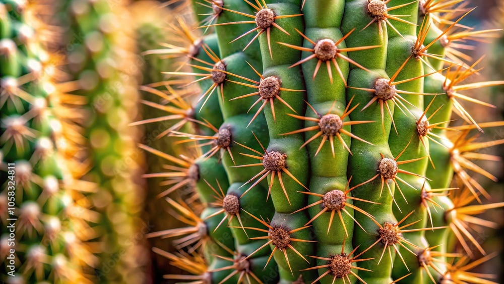 Close-up of a rugged, gnarled cactus stem with intricate patterns, rugged, pattern Close-up of a rugged, gnarled cactus stem with intricate patterns, rugged, pattern