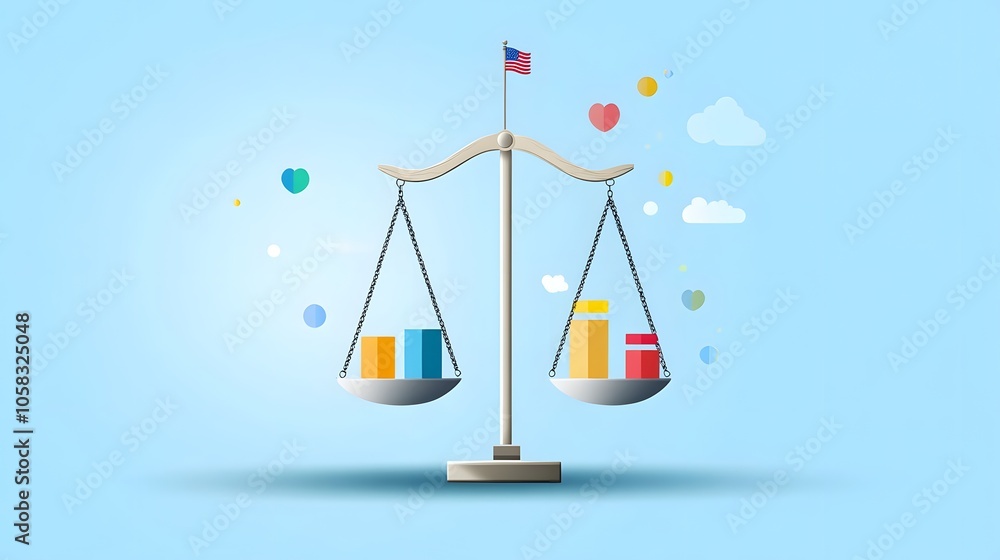 Balancing growth and resources a visual representation Balancing growth and resources a visual representation