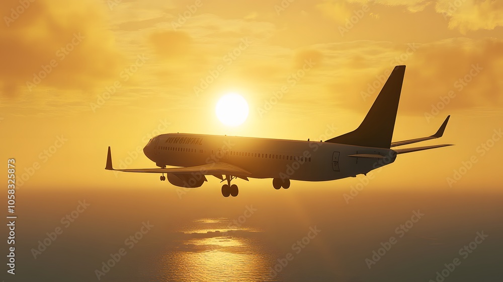 Commercial airplane. Commercial airplane.