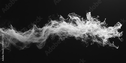 Vapor Art: Intricate Smoke Pattern in Black and White