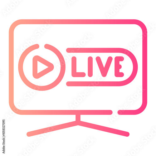 live broadcast Line Gradient Icon