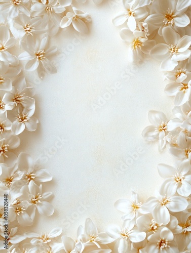 White Cake with Flowers