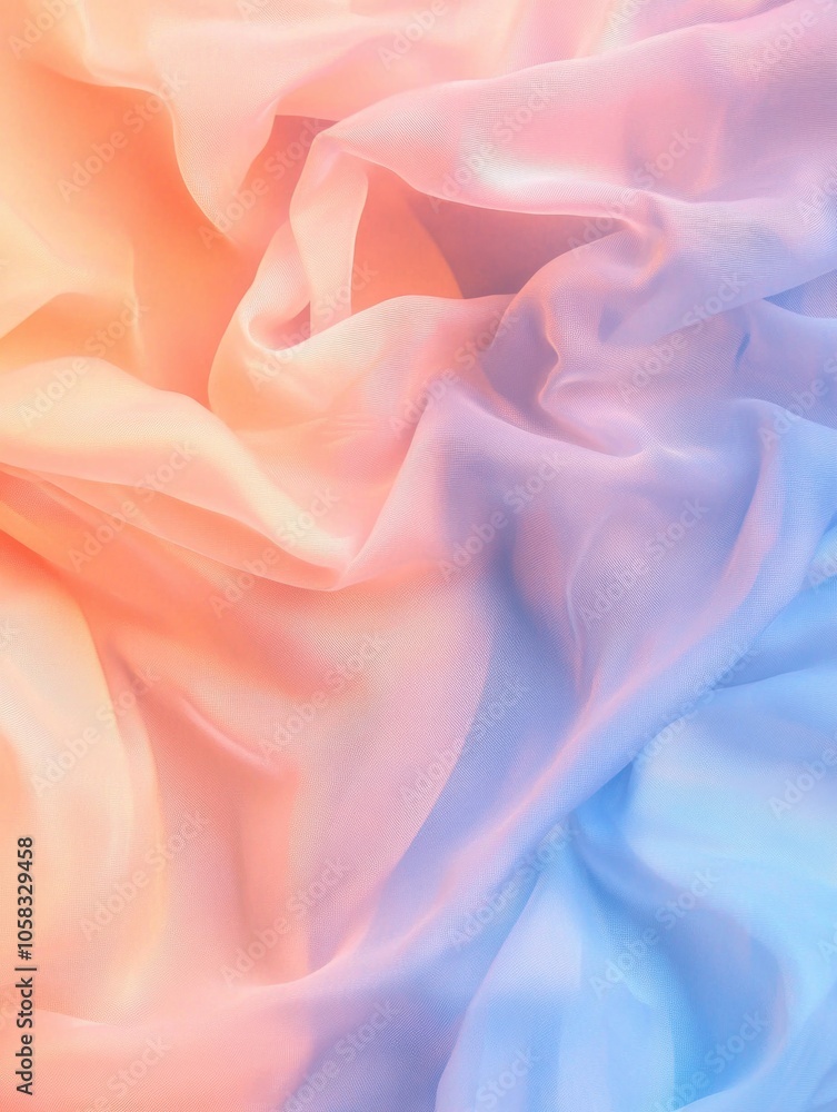 Fototapeta premium Pink and blue fabric close-up