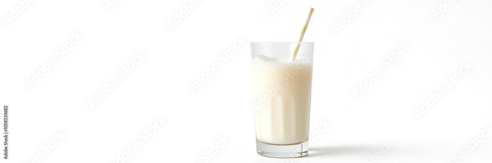 A refreshing and bubbly glass of fizzy milk on a white background, perfect for any occasion, glass, party A refreshing and bubbly glass of fizzy milk on a white background, perfect for any occasion, glass, party
