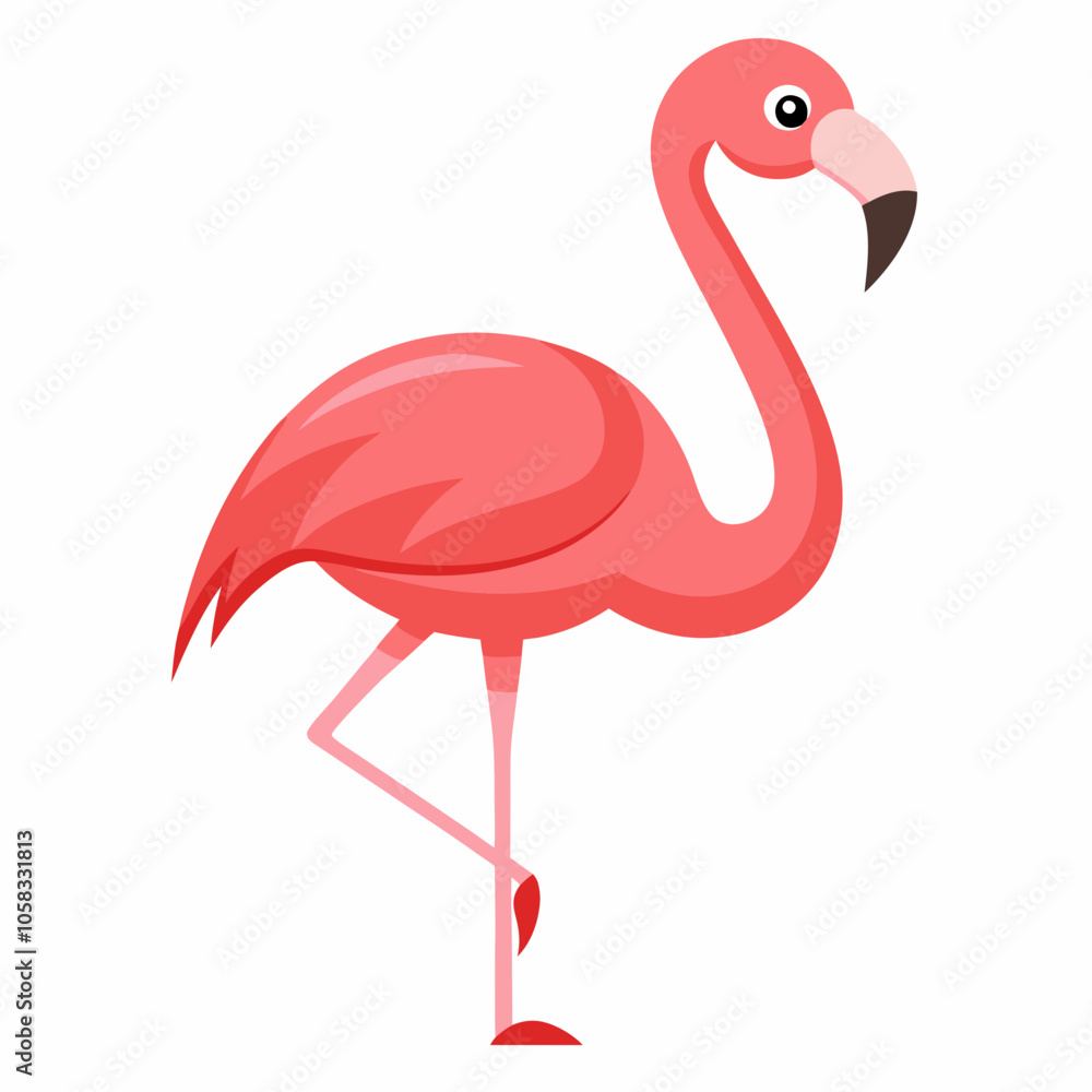 pink flamingo isolated on white pink flamingo isolated on white