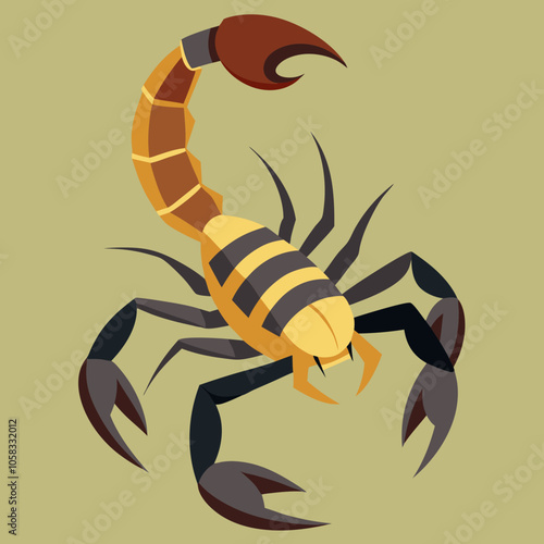 scorpion tattoo vector illustration