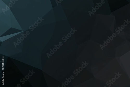 Dark Geometric Abstract Background with Faceted Polygons.generative AI 