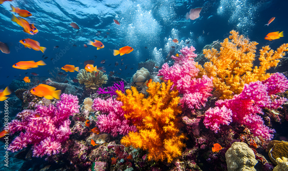 Fototapeta premium Spectacular Nature and Scenic Wonders: Golden Hour Sunsets, Lush Forests, Tranquil Beaches, and Vibrant Fields of Flowers in Stunning Views