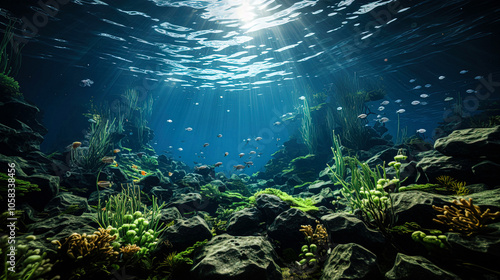 Diving into the Exquisite World of Beautiful Underwater Scenery.In the vast ocean realm, there lies a mesmerizing world of beautiful underwater scenery. It's a realm filled with vibrant colors, myster photo