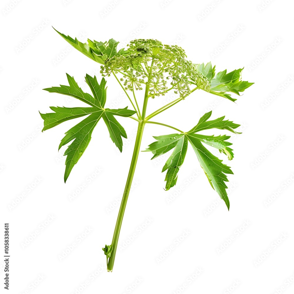 Angelica Flower isolated on white background,close up. Angelica Flower isolated on white background,close up.