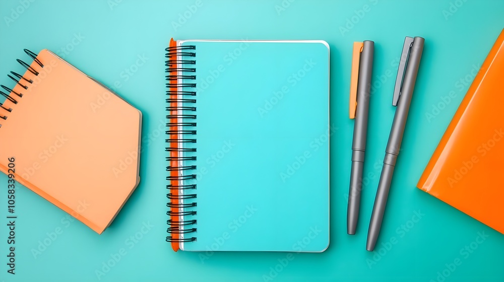 Turquoise Notebook And Pens Turquoise Notebook And Pens