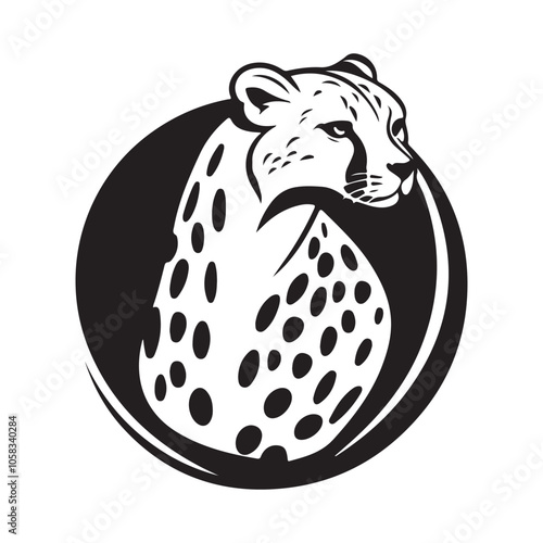 Cheetah Logo Design Cheetah Vector isolated on white background.