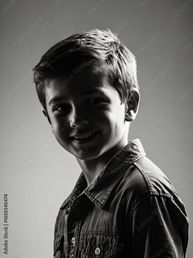 Fototapeta premium A monochrome, blurred portrait emphasizing light and texture.