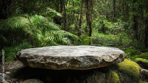 moss covered stone