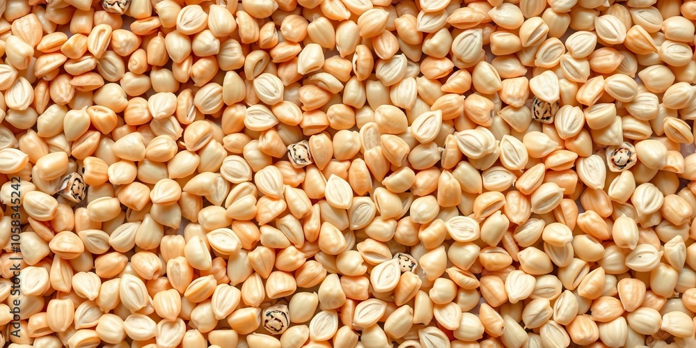 Extreme close-up of millet grain showing intricate details and texture, agriculture, background Extreme close-up of millet grain showing intricate details and texture, agriculture, background