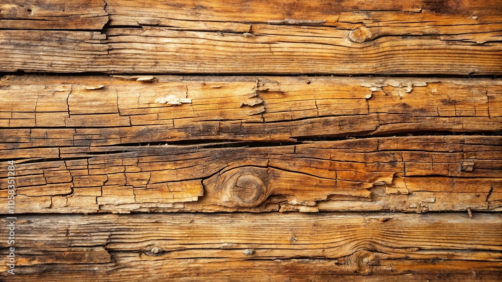 Fototapeta premium Rough, weathered wood texture with visible cracks and splinters, grunge, tree, rough, decayed