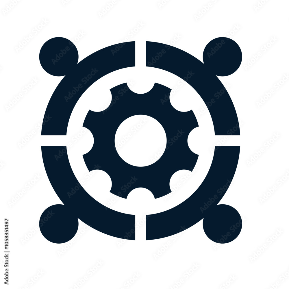 Obraz premium Automation concept. Vector linear icon isolated on white background.