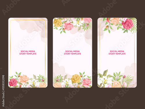 Beautifull Floral Social Media Template Design