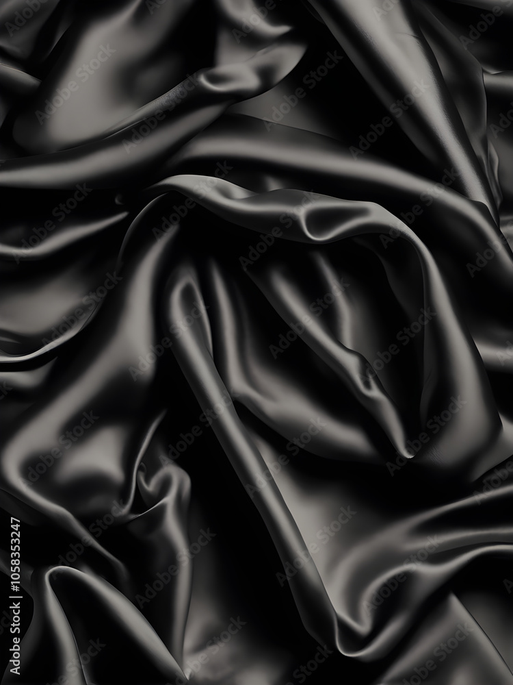 Fototapeta premium Black silk