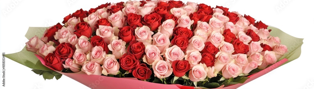 A vibrant bouquet of red and pink roses arranged beautifully for gifting or decoration. A vibrant bouquet of red and pink roses arranged beautifully for gifting or decoration.