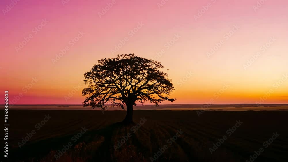 Field Solitary Tree Sunset nature landscape orange pink purple serene glow evening sky golden hour peaceful countryside scenic beauty horizon tranquil Field Solitary Tree Sunset nature landscape orange pink purple serene glow evening sky golden hour peaceful countryside scenic beauty horizon tranquil