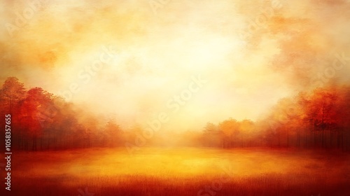 Autumn Landscape with a Soft Focus and Hazy Light Plain Textured Background for Web Design and Copy