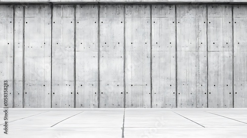 Clean Minimalist Concrete Wall and Floor Background for Product Photography Light Gradient Background with Room for Typography