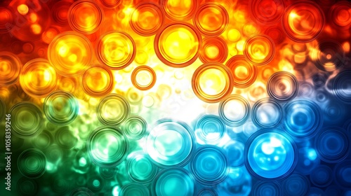 Abstract Background with Colorful Circles for Design and Website Clean Blank Canvas with Empty Space for Designs