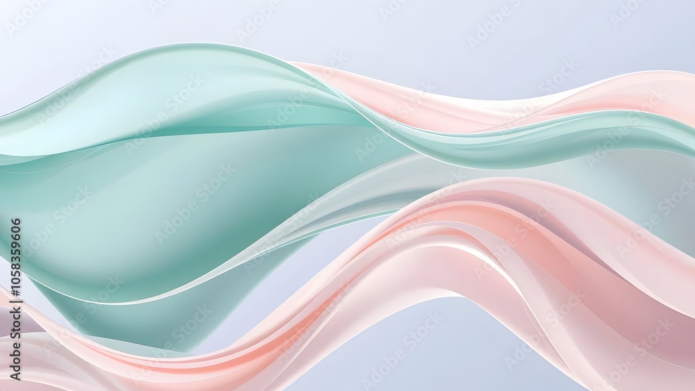Soft, abstract wave pattern with fluid, flowing shapes in gentle pastel colors. The design features smooth curves that seamlessly blend into each other, creating a tranquil and visually soothing effec Soft, abstract wave pattern with fluid, flowing shapes in gentle pastel colors. The design features smooth curves that seamlessly blend into each other, creating a tranquil and visually soothing effec