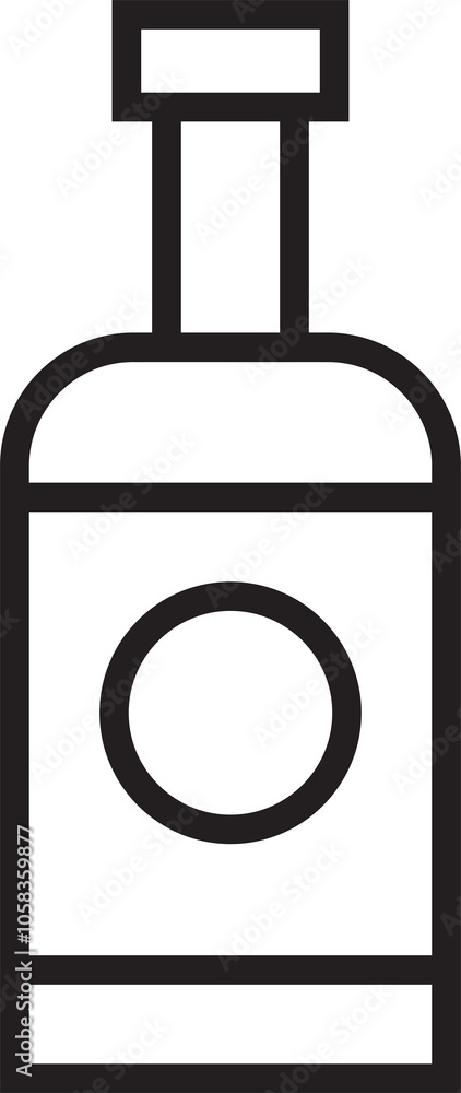 Alcohol Bottle Line Icon Alcohol Bottle Line Icon