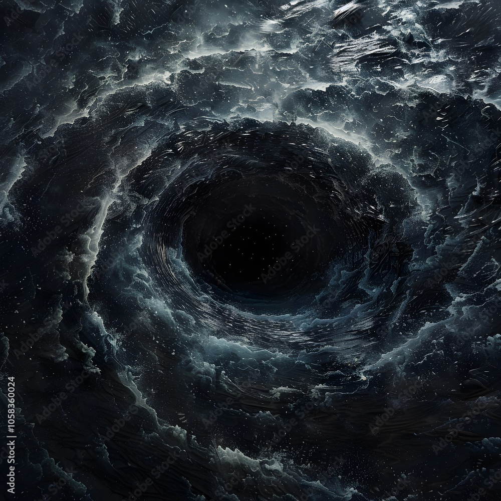 A swirling dark vortex amidst turbulent clouds, evoking a sense of mystery and depth. A swirling dark vortex amidst turbulent clouds, evoking a sense of mystery and depth.