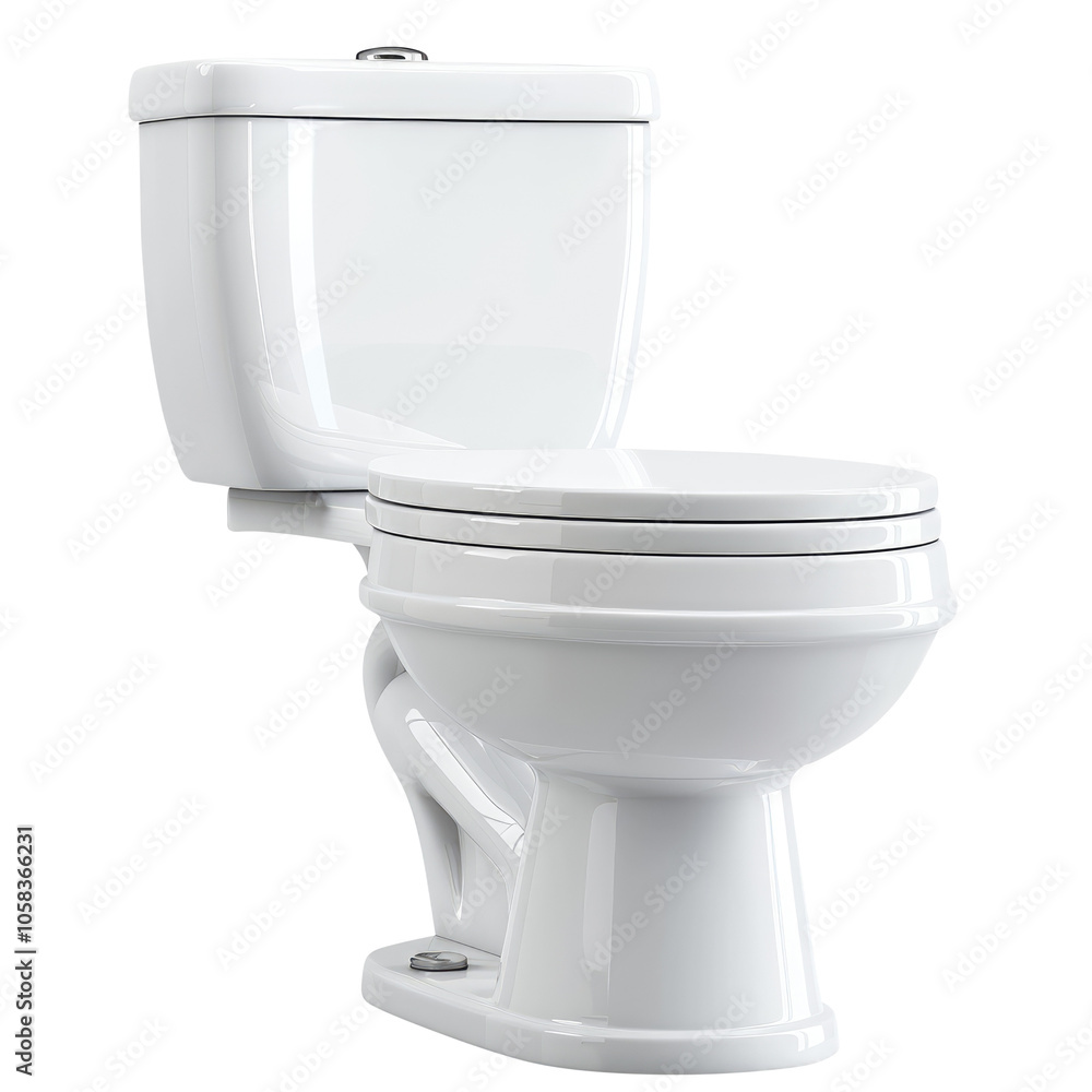 white toilet bowl isolated on transparent white background, clipping path white toilet bowl isolated on transparent white background, clipping path