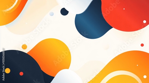 Creative Background with Vibrant Flowing Geometric Shapes in Two-Tone Gradient