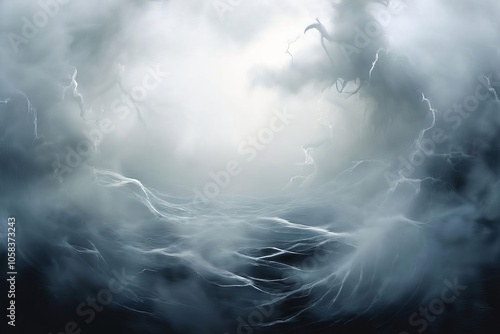 stormy fog a d representation of fog with swirling electric patt photo