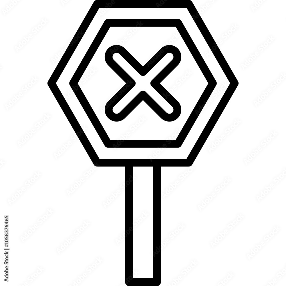 Obraz premium Wrong Way Icon