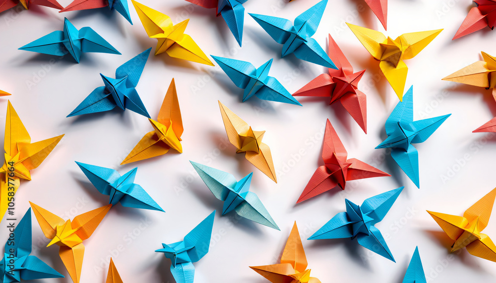 a birg made of paper origami