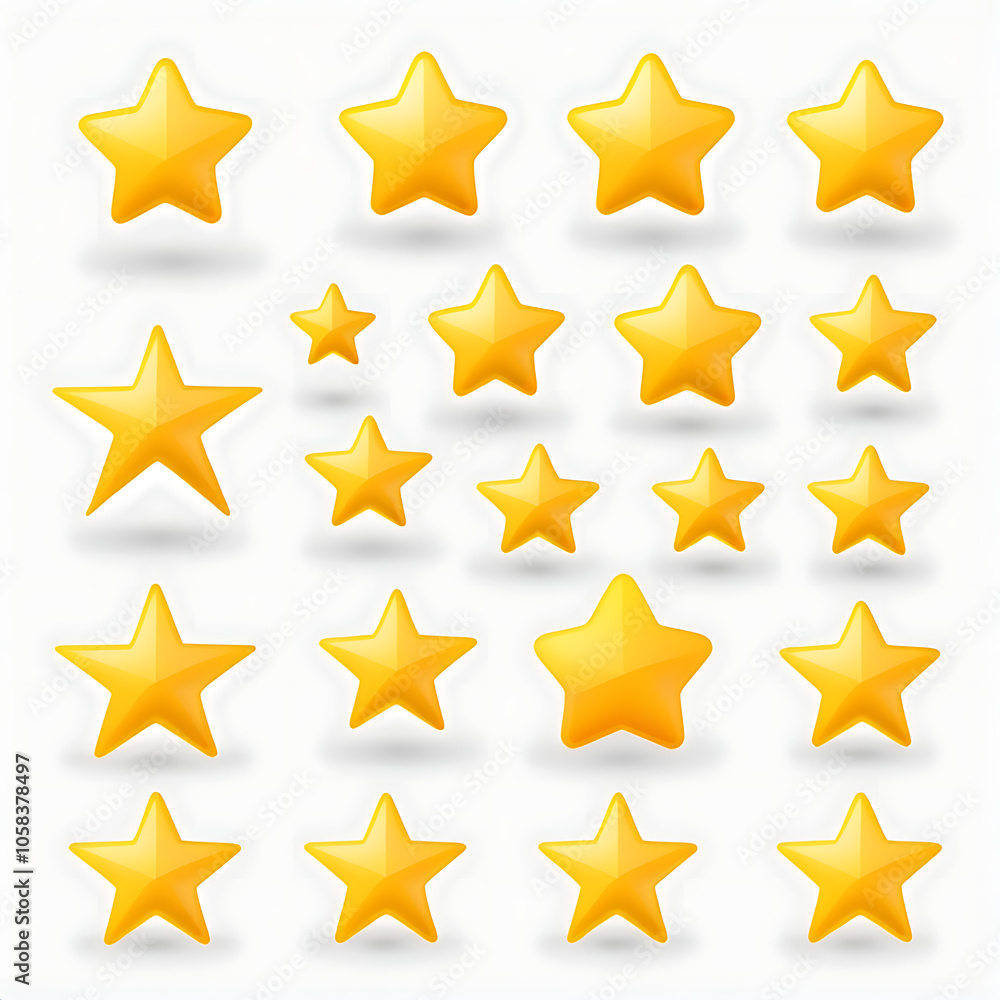 stars set icons isolated on white stars set icons isolated on white