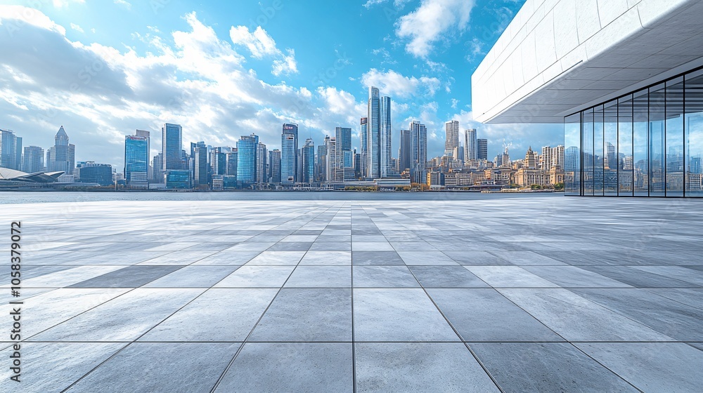 Fototapeta premium Opera House and Modern Architecture with City Skyline, Financial District, Urban Landscape, and Commercial Setting