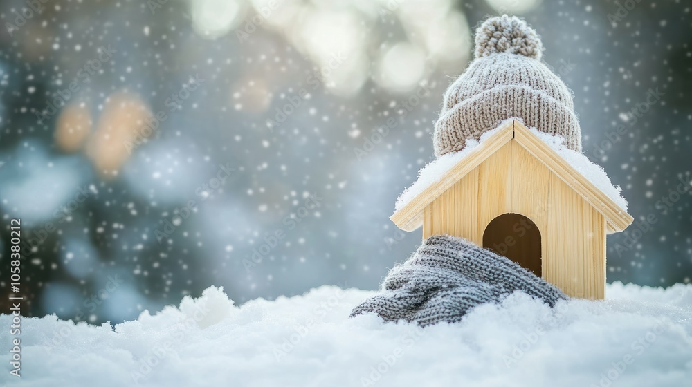 Naklejka premium Cozy Winter House